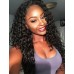 Deep Curly 13x6 Lace Front Wig for Black Woman 150 Density Virgin Brazilian Human Hair Lace Frontal Wig Pre Plucked Natural Hair line with Baby Hair